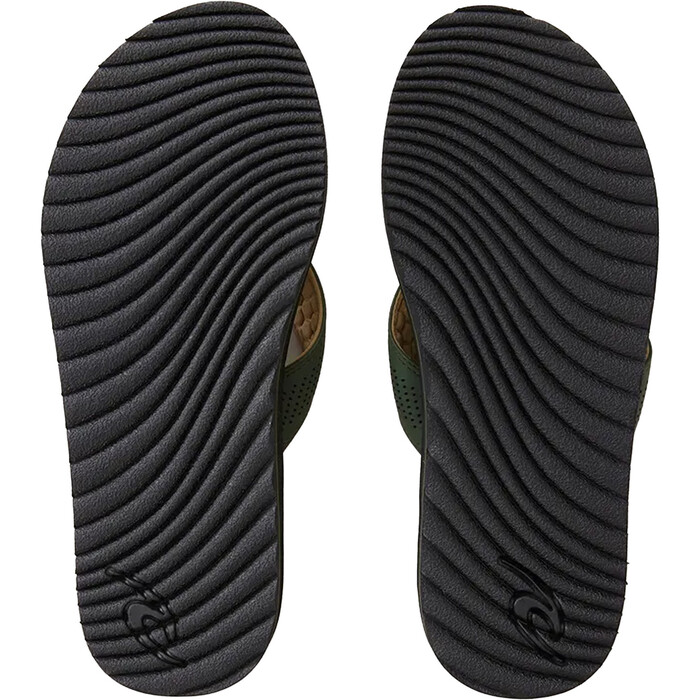 2024 Rip Curl Mnner Chiba Open Toe Flip Flops TCTG47 - Forest Green